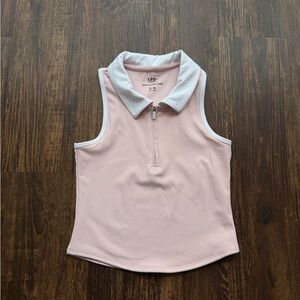 Abercrombie Kids YPB Pink Half-Zip Sleeveless Polo Active Tank Tennis Size 9/10